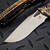 Microtech Amphibian Ram-Lok S/E Flamed Titanium Slab Stonewash Bronze Ti Accent Marfione Select 137RL-10MS7