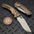 Microtech Amphibian Ram-Lok S/E Flamed Titanium Slab Stonewash Bronze Ti Accent Marfione Select 137RL-10MS7