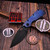 Strider Knives SMF Flamed Frag Titanium Dagger Grind Black - Preowned S1