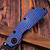 Strider Knives SMF Flamed Frag Titanium Dagger Grind Black - Preowned S1