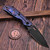 Strider Knives SMF Flamed Frag Titanium Dagger Grind Black - Preowned S2