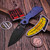 Strider Knives SMF Flamed Frag Titanium Dagger Grind Black - Preowned S2