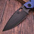 Strider Knives SMF Flamed Frag Titanium Dagger Grind Black - Preowned S2
