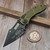 Microtech Stitch Auto OD Green S/E Partial Serrated 169-2OD S/N 20027 - Preowned