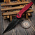 Pro-Tech Peace Neighbor Avalon Red Button Lock 4.25 DLC Drop Point PN1103RED