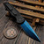 Pro-Tech Knives TR-3 X1 Black Fish Scale 3.5" Sapphire Blue Clip Point TR-3-X1-SB