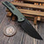 Pro-Tech Knives Mordax Green Button Lock Flipper 3.5" DLC Black MX103-LTDGreen