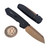 Vosteed Raccoon Black Micarta Button Liner Lock 3.2" Copper Dune Modified Sheepsfoot VS-A2928