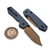 Vosteed Raccoon Dark Blue G10 Button Liner Lock 3.2" Copper Dune Bowie VS-A2909
