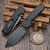 Vosteed Raccoon Black Micarta Button Liner Lock 3.2" S/E Black Stonewash VS-A2902 by EDC Lifestyle