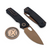 Vosteed Porcupine Black G10 Button Liner Lock 2.99" S/E Copper Dune VS-A2622