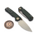 Vosteed Porcupine Green Micarta Button Liner Lock 2.99" S/E Stonewash VS-A2611
