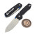 Vosteed Raccoon Black Micarta Button Liner Lock 3.2" S/E Satin VS-A2903 by EDC Lifestyle