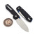 Vosteed Raccoon Black Micarta Button Liner Lock 3.2" S/E Satin VS-A2903