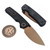 Vosteed Porcupine Black Micarta Button Liner Lock 2.99" S/E Copper Dune VS-A2610