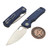 Vosteed Porcupine Blue Micarta Button Liner Lock 2.99" S/E Satin VS-A2605 by EDC Lifestyle