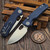 Vosteed Porcupine Blue Micarta Button Liner Lock 2.99" S/E Satin VS-A2605 by EDC Lifestyle