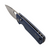 Vosteed Porcupine Blue Micarta Button Liner Lock 2.99" S/E Satin VS-A2605