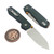 Vosteed Raccoon Green Micarta Button Liner Lock 3.2" S/E Stonewash VS-A2904
