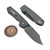 Vosteed Raccoon Grey G10 Button Liner Lock 3.2" Destroyer Grey Bowie VS-A2918