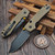 Vosteed Raccoon Sand G10 Button Liner Lock 3.2" Black Stonewash Bowie VS-A2927 by EDC Lifestyle