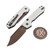 Vosteed Raccoon White G10 Button Liner Lock 3.2" Copper Dune Bowie VS-A2925 by EDC Lifestyle