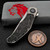 Holt Bladeworks Renegade 332 Quill Crystal Zirc Collars, Black Timascus Clip and Spacer & Black Fat Carbon Shred Inlay