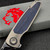 Holt Bladeworks Outlaw OP172 Ridgeback w/Crystal Zirc Collars & Blue CarboTi