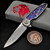 Holt Bladeworks Morpheus MR1969 Widow Damasteel Blade, Zirc Clip & Spacer, Black Timascus
