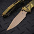 MICROTECH SOCOM RAM-LOK BRONZED STONEWASH CLIP POINT ANTIQUE GOLD SLAB SIDE TITANIUM W/BRONZE TI ACCENT MARFIONE SEELCT 160RLS-13MS2