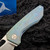 Sharknivco M11 Milled Distressed Blue Titanium Handle Polished Stonewash RWL34 Blade