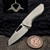 Sharknivco M11 Barked Titanium Handle Polished Stonewash RWL34 Blade