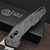 Dew Hara SOUGA Marble Carbon Fiber Crossbar Lock Mirror Polish 3.63" DLC M390 Reverse Tanto
