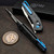 Dew Hara SOUGA Marble Carbon Fiber Crossbar Lock Mirror Polish 3.63" M390 Reverse Tanto