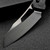Dew Hara SOUGA Marble Carbon Fiber Crossbar Lock Two Tone 3.63" DLC M390 Reverse Tanto