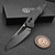 Dew Hara SOUGA Marble Carbon Fiber Crossbar Lock Two Tone 3.63" DLC M390 Reverse Tanto