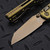 Microtech MSI Ram-Lok Mini Antique Gold Slab Side Titanium 3.10" Bronzed Stonewash Bronzed Ti Accent Marfione Select 210M-13MS4