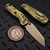 Microtech MSI Ram-Lok Mini Antique Gold Slab Side Titanium 3.10" Bronzed Stonewash Bronzed Ti Accent Marfione Select 210M-13MS4 by EDC Lifestyle