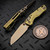 Microtech MSI Ram-Lok Mini Antique Gold Slab Side Titanium 3.10" Bronzed Stonewash Bronzed Ti Accent Marfione Select 210M-13MS4 by EDC Lifestyle