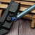 Microtech TAC-P Mini Ice Blue Titanium w/Blue Ti Glass Breaker, Kydex Sheath 112M-MS3