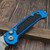 Microtech LUDT Blue T/E Stonewash Full Serrated 1136-12BL S/N 45150 - Preowned