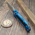 Microtech LUDT Blue T/E Stonewash Full Serrated 1136-12BL S/N 45150 - Preowned