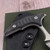 Microtech Bastinelli Bee Push Dagger Bead Blast Full Serrated Black G-10 218-9S S/N 001  - Preowned