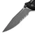 Microtech Socom Ram-Lok Black Aluminum Frag 4.00" S/E Apocalyptic Partial Serrated 160RL-11APFR