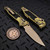 MICROTECH SOCOM RAM-LOK BRONZED STONEWASH CLIP POINT ANTIQUE GOLD TEXTURED INLAY TITANIUM W/BRONZE TI ACCENT MARFIONE SELECT 160RL-13MS2