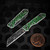 Heretic Knives Jinn Auto Black And White CEL Shade W/ Glow Carbon Fiber Chassis 3" H113-CS-BW-CF by EDC Lifestyle