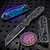 Heretic Knives Jinn Auto Black And White CEL Shade W/ Glow Carbon Fiber Chassis 3" H113-CS-BW-CF by EDC Lifestyle