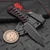 Bastinelli Knives Sin Fixed Blade PVD Red Tsuka Wrap Bronze Snake Menuki S1