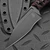 Bastinelli Knives Sin Fixed Blade PVD Red Tsuka Wrap Bronze Snake Menuki S1