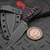 Bastinelli Knives Sin Fixed Blade PVD Red Tsuka Wrap Bronze Snake Menuki S1